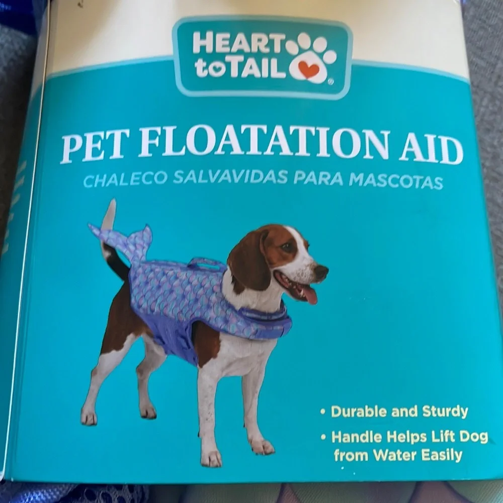 Heart To Tail Dog Swim Blue Purple Pink Floatation Aid with Handle for e…